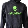 Bekvämt skuren kolgrå hoodie.